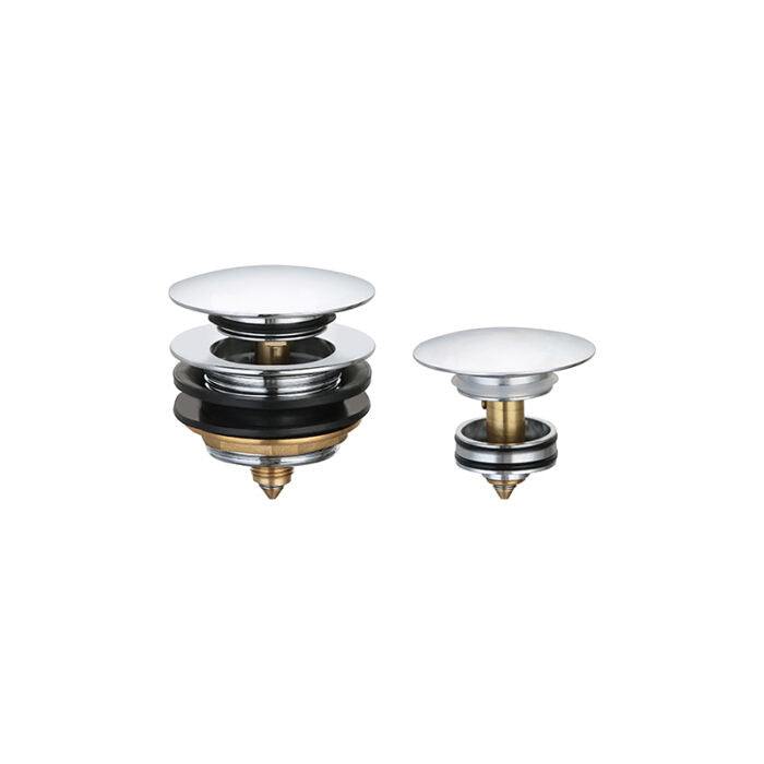 40mm BK Handel Universal Mushroom Head Chrome/Matt Black/Brushed Nickel/Brushed Gold/Gunmetal Grey/Brushed Bronze With Or Without Overflow Brass Bathtub Pop Up Wastes - HD reno