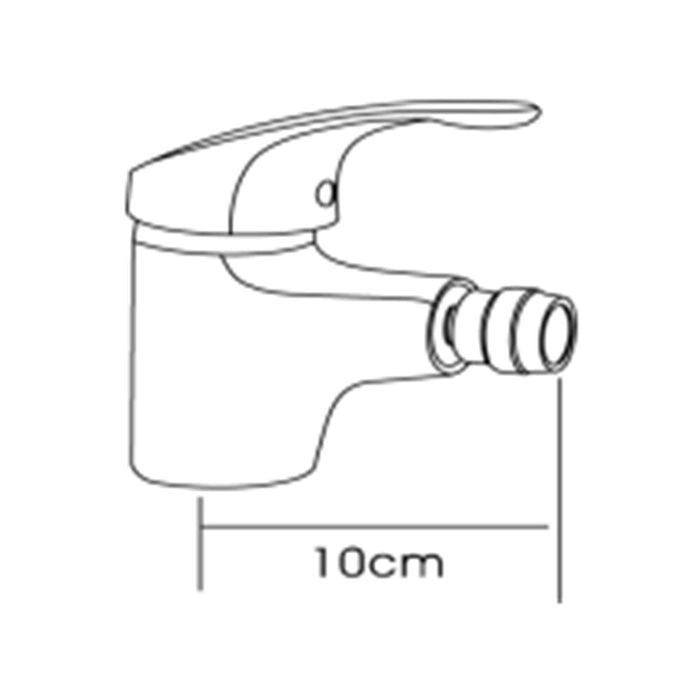 Ostar Chrome Solid Brass Duck Handle Bidet Mixer