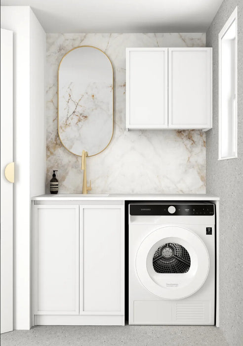 1305*600*2100mm Otti Hampshire Matt White Moisture Resistant Plywood Laundry Kit