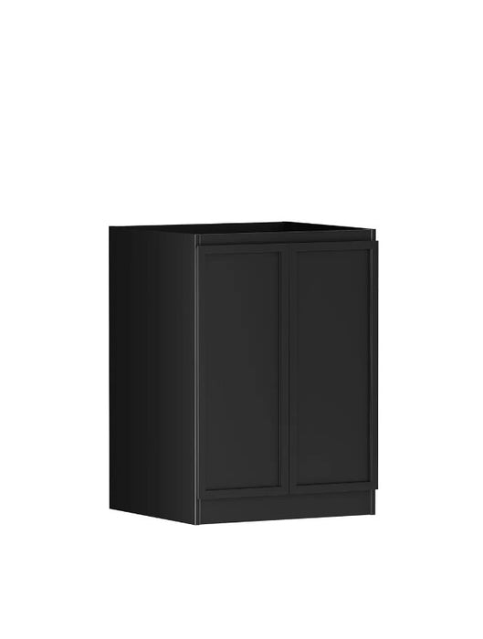 1300*600*900mm Otti Hampshire Matt Black Base Laundry Cabinet With Stone Top And Sink