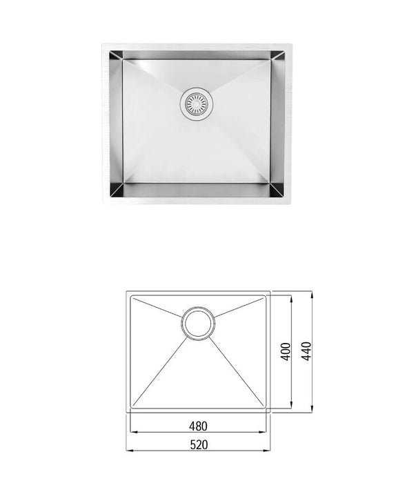 1300*600*900mm Otti Hampshire Matt Black Base Laundry Cabinet With Stone Top And Sink