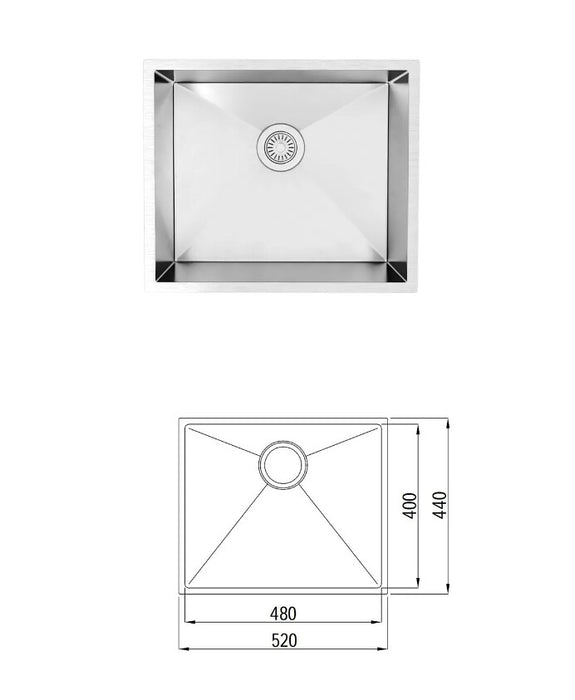 1060*600*900mm Otti Hampshire Matt Black Base Laundry Cabinet With Stone Top And Sink
