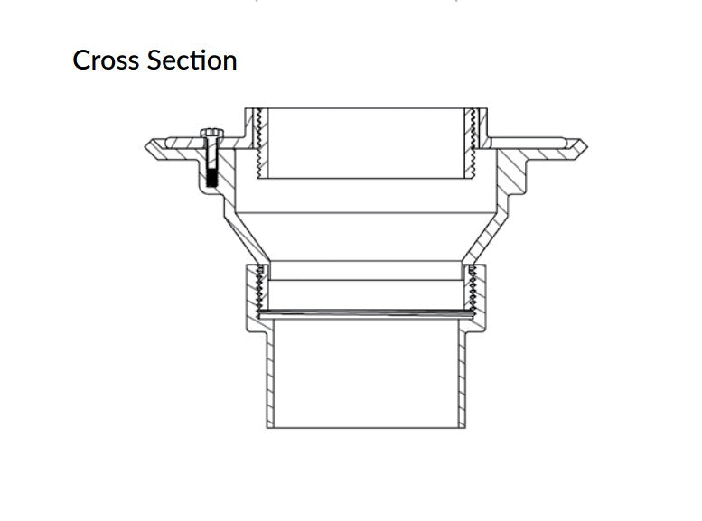 Vertical Variable Height Main Body (suits 100mm pipe) - HD reno
