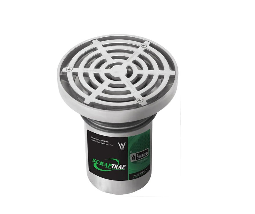 150mm Round Floor Waste Arrestor (suits 100mm pipe) - HD reno