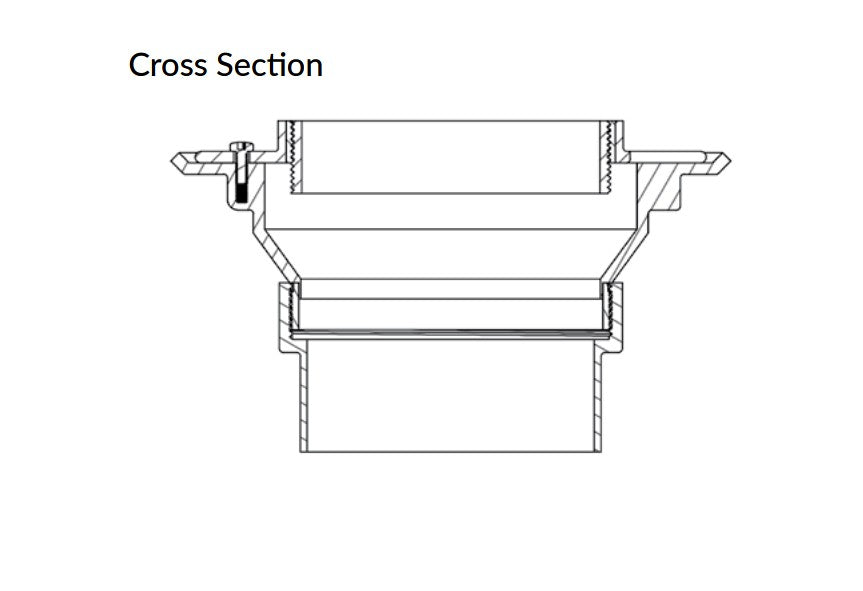 Vertical Variable Height Main Body (suits 150mm pipe) - HD reno