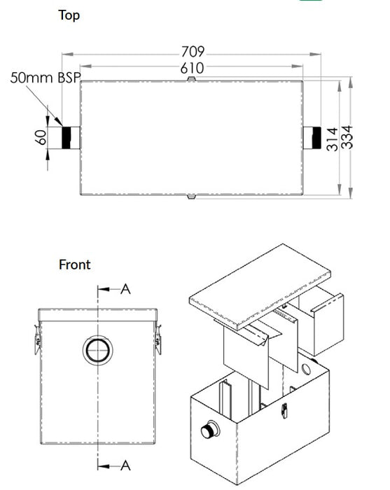 Clay Arrestor-Removable Filter Baskets Removable Lid