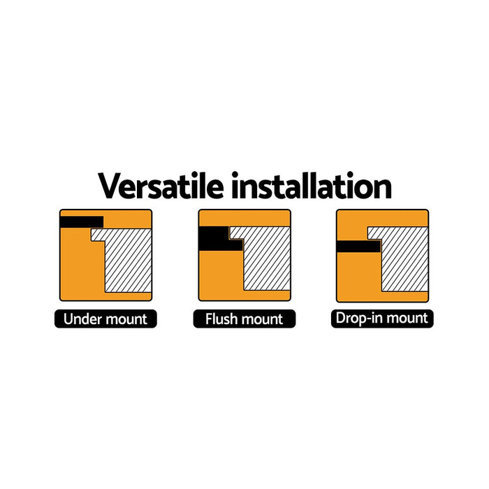 790*460*250mm Hunter Gun Metal Black Granite Stone Under/Topmount Basin Double Bowl Kitchen Sink