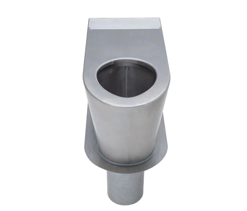 304 Grade Stainless Steel Wall Faced Long Drop Toilet Pan - HD reno