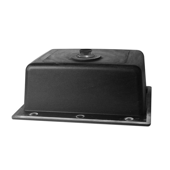 570*500*225mm Hunter Gun Metal Black Granite Stone Under/Topmount Basin Single Bowl Laundry Kitchen Sink