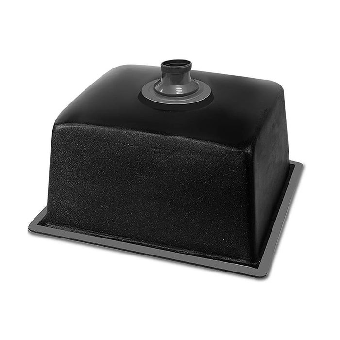 460*410*236mm Hunter Gun Metal Black Granite Stone Under/Topmount Basin Single Bowl Laundry Kitchen Sink