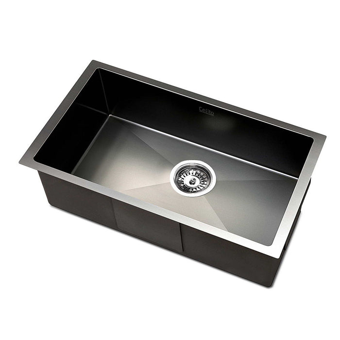 450*300*220mm Hunter Gun Metal Black Stainless Steel Basin Single Bowl Kitchen Sink