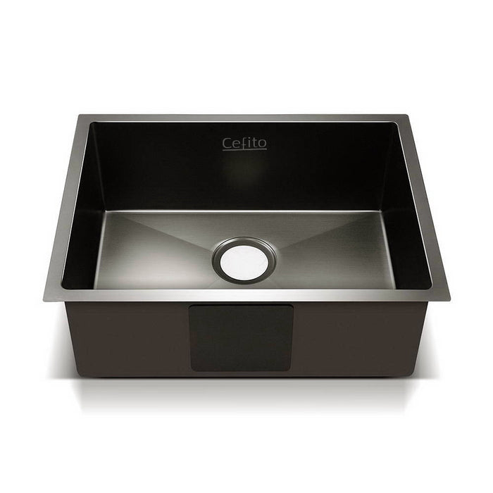 600*450*220mm Hunter Gun Metal Black Stainless Steel Basin Single Bowl Kitchen Sink