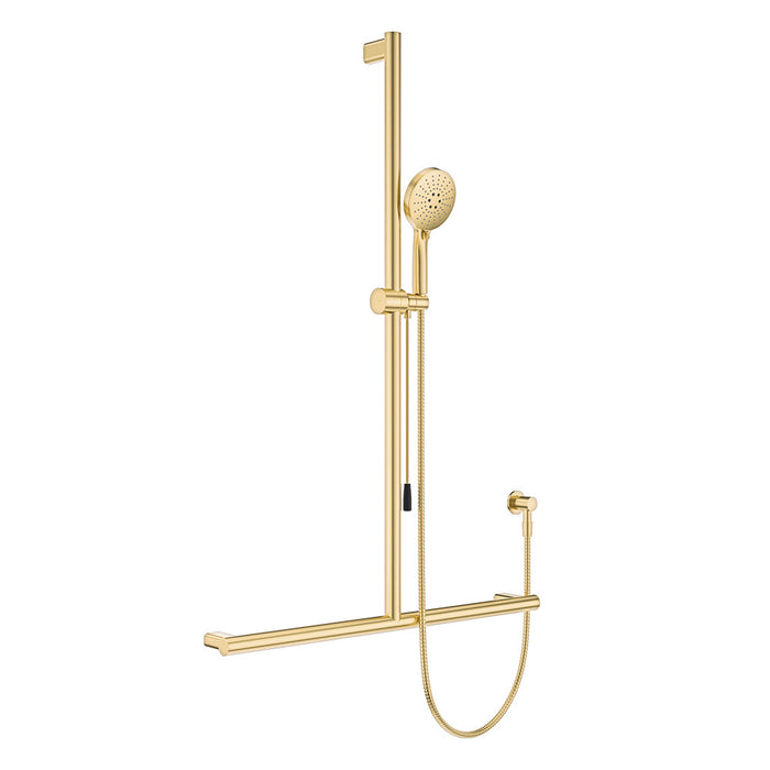 Fienza Care Round Inverted T Rail Shower With Push/Pull Slider
