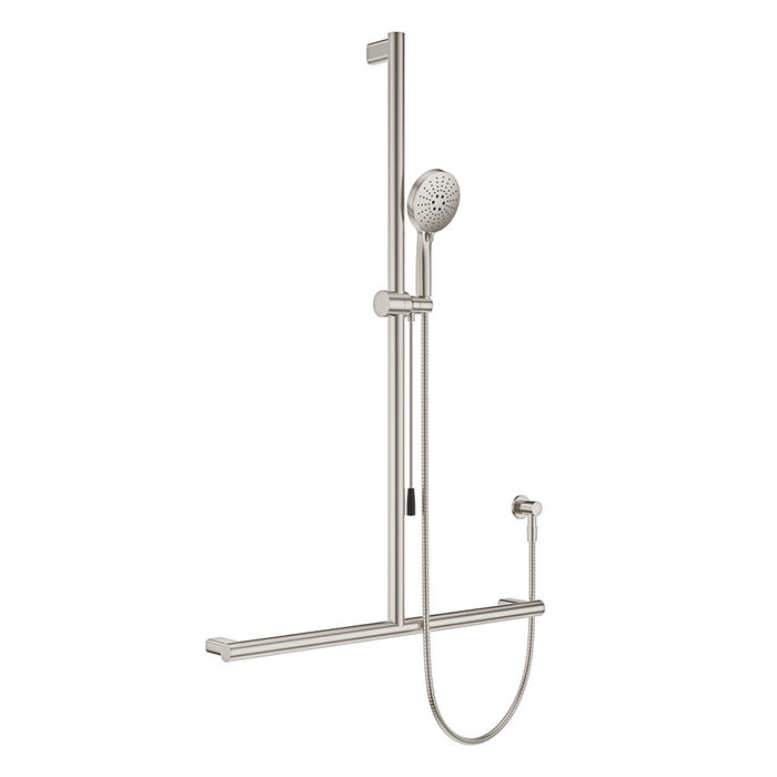 Fienza Care Round Inverted T Rail Shower With Push/Pull Slider