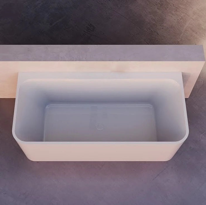 BW FS38 1400/1500/1600/1700mm Gloss White Rectangle Acrylic Back To Wall Baths - HD reno