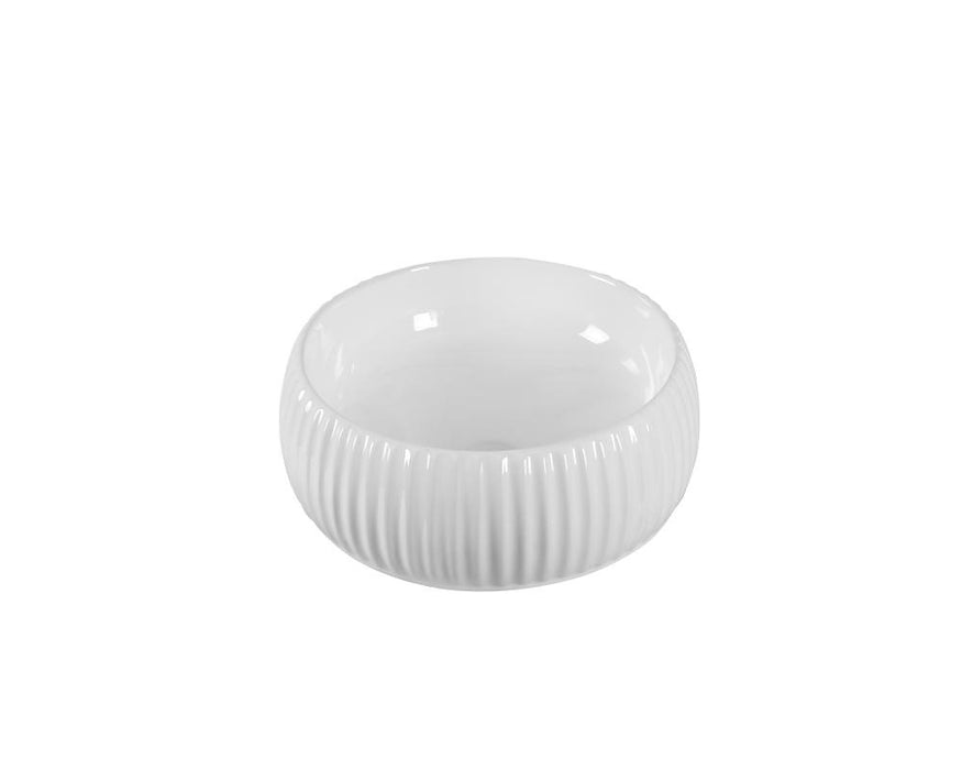 420*420*135mm Infinity Round Gloss White/Matt White Ceramic Above Counter Basin