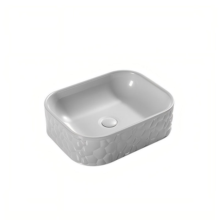 510*395*130mm Infinity Rectangle Gloss White/Matt White/Matt Black Ceramic Above Counter Basin