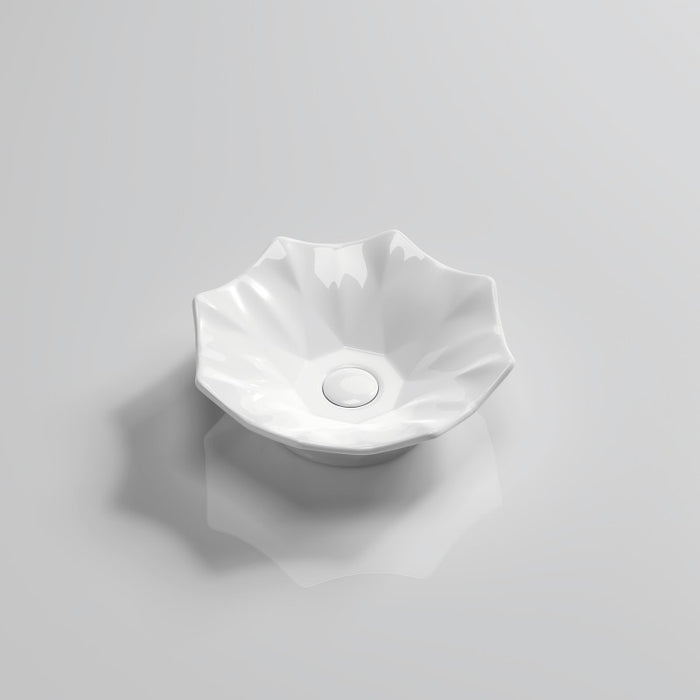 410*410*120mm Infinity Gloss White/Matt White/Matt Black Ceramic Above Counter Basin