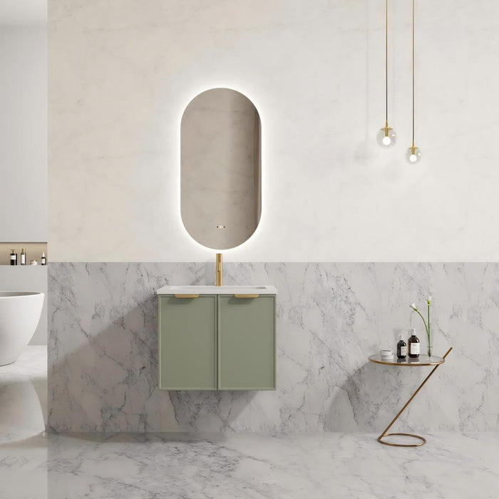 600-1500*455*480mm Poseidon CETO Miami Olive Green PVC Wall Hung Bathroom Vanity Cabinet