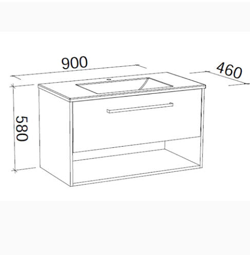 600-1800*460*580mm Timberline KANSAS Wall Hung Vanity
