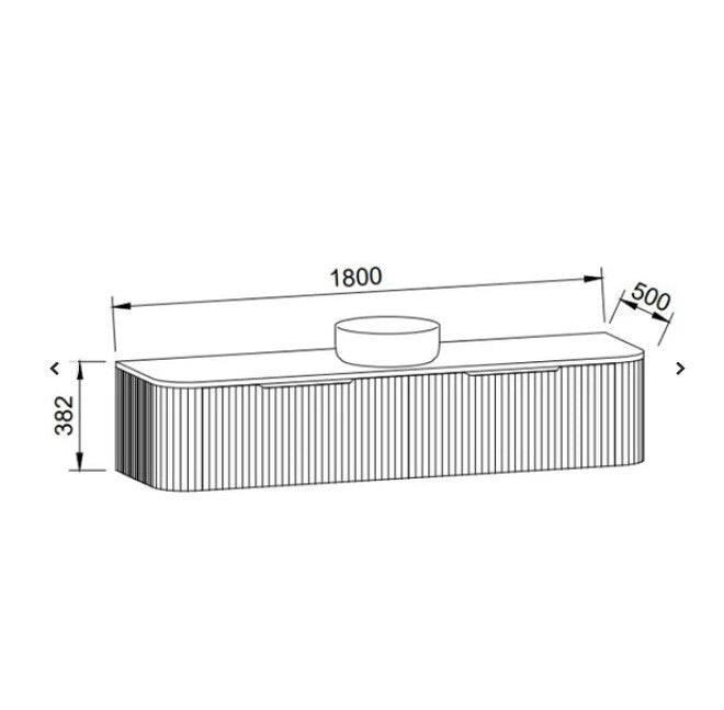 750-1800*500*380mm Timberline Santos Wall Hung Vanity