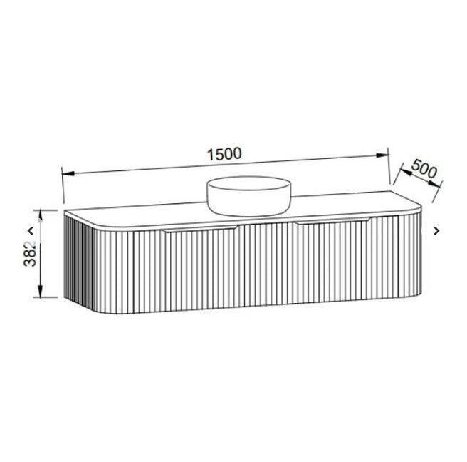 750-1800*500*380mm Timberline Santos Wall Hung Vanity