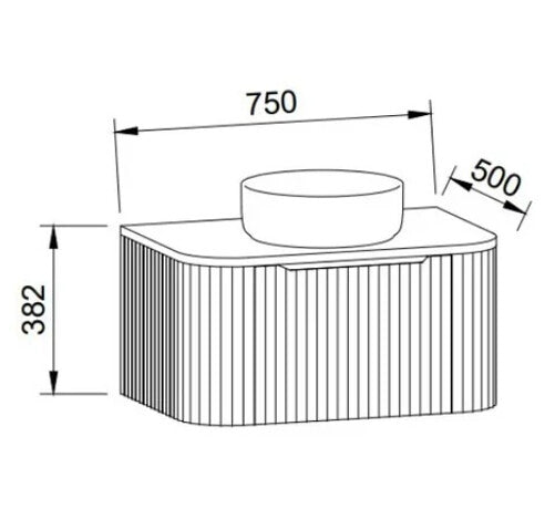 750-1800*500*380mm Timberline Santos Wall Hung Vanity