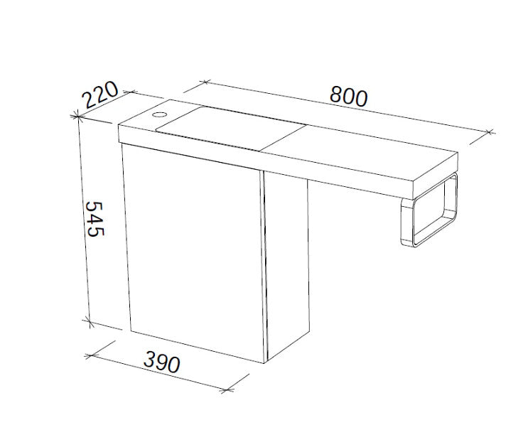 550-800*220*545mm Timberline OSCAR Single Bowl Wall Hung Vanity