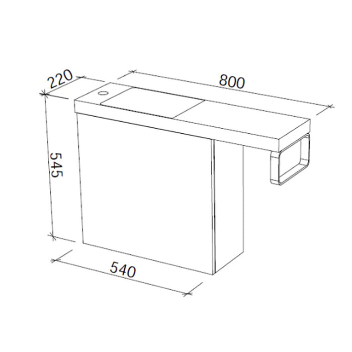 550-800*220*545mm Timberline OSCAR Single Bowl Wall Hung Vanity