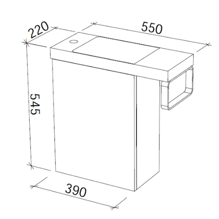 550-800*220*545mm Timberline OSCAR Single Bowl Wall Hung Vanity