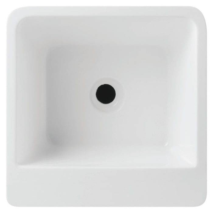 390*390*840mm Poseidon Acrylic Pedstal Gloss White Basin