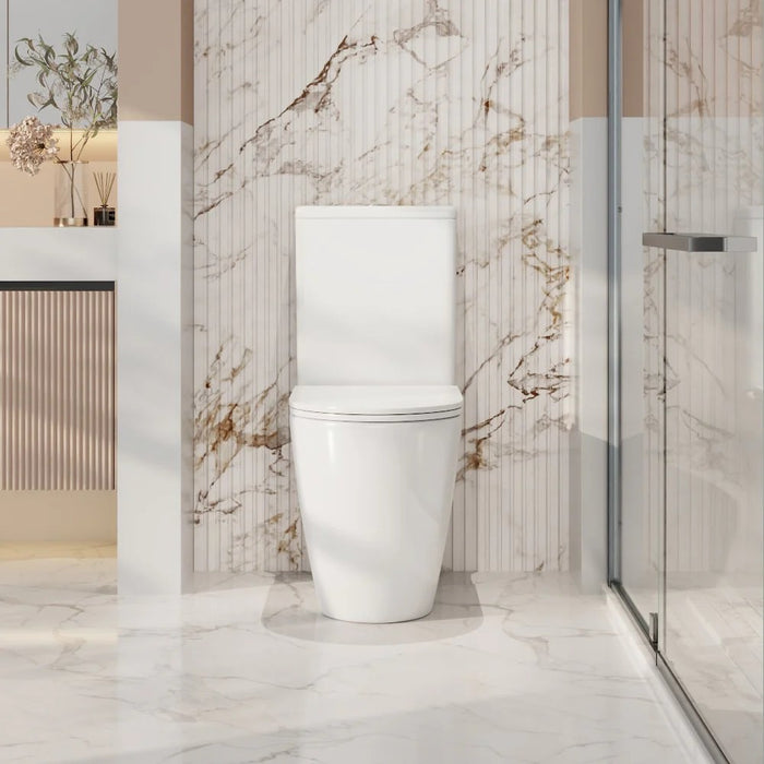620*365*830mm Mercio Hani Highest Quality Vitreous China Gloss White Rimless Back To Wall Toilets