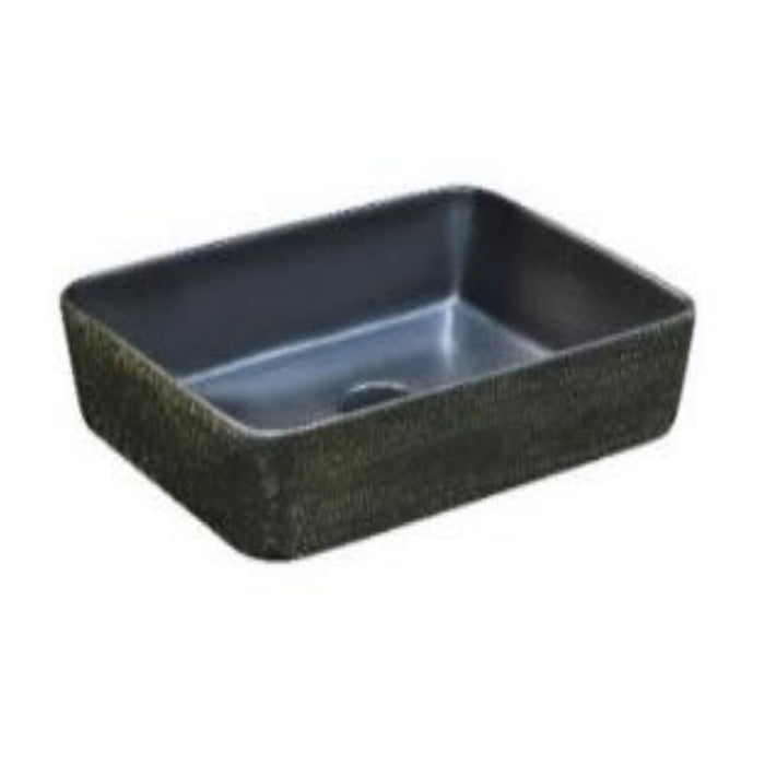 470*365*130mm Dark Green Porcelain Rectangle Above Counter Art Basin