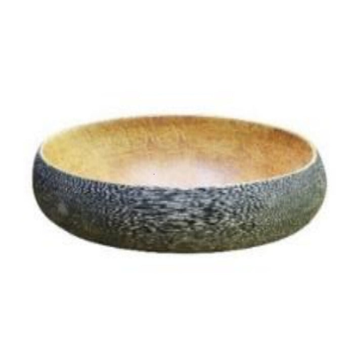 470*320*140mm Pumpkin and Green Exterior Porcelain Oval Above Counter Art Basin