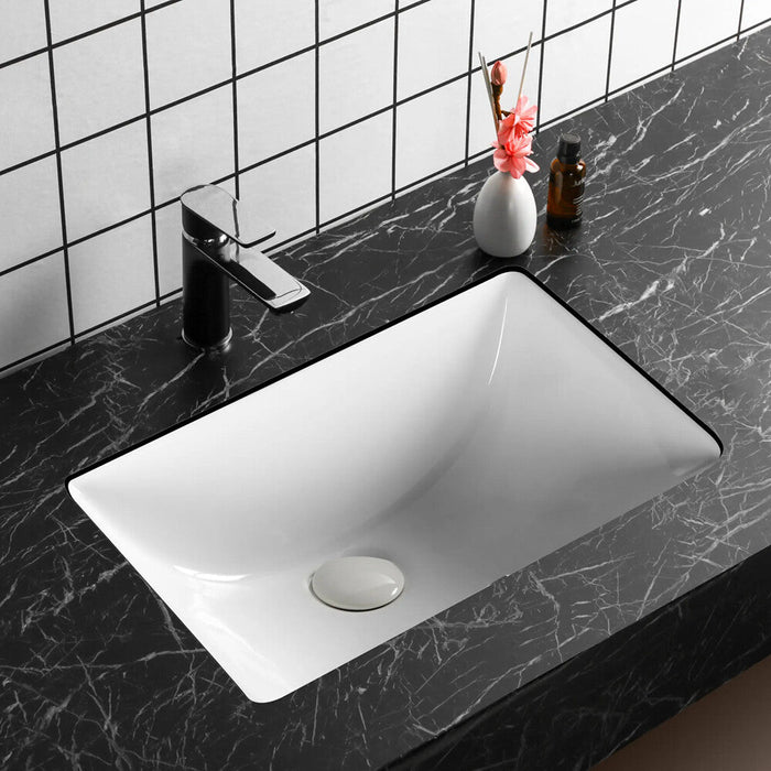 Infinity Gloss White Ceramic Drop-In Basin Undermount Basin Wall Hung Basin