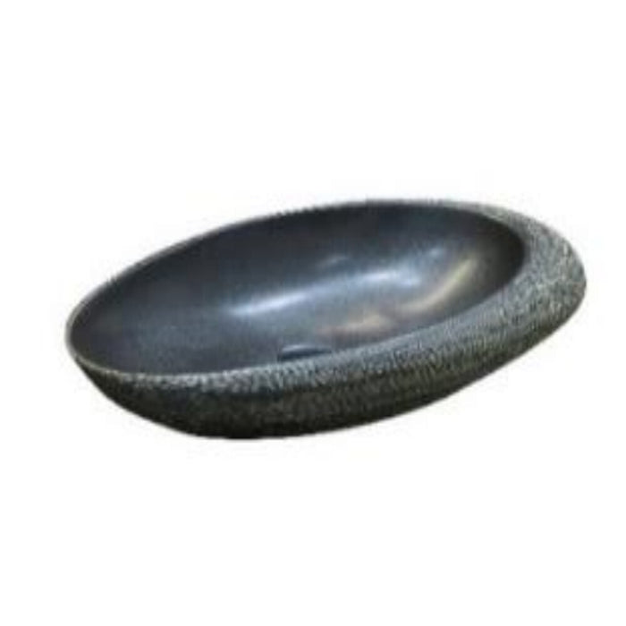 580*370*120mm Dark Green Porcelain Oval Above Counter Art Basin