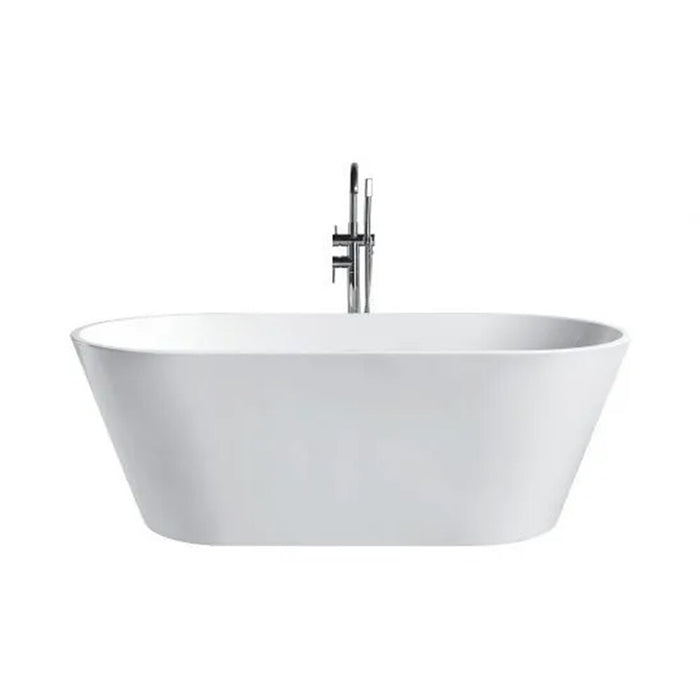1300-1700*750*590mm Unicasa AR Gloss White Oval Acrylic Freestanding Bathtub