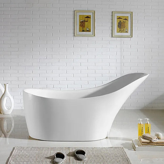 1400-1700*710*720mm Poseidon BBT Gloss White/Gloss Black Special Shape Acrylic Freestanding Bathtub