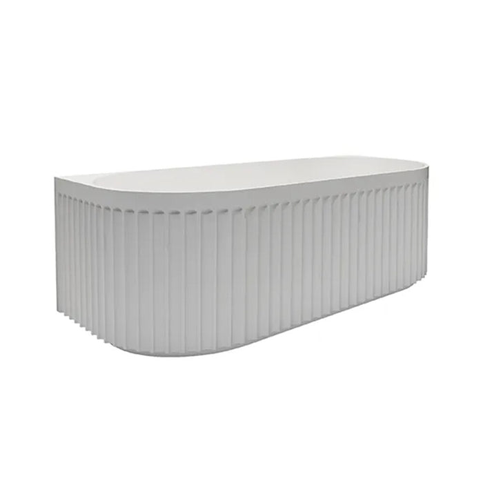 1500/1700*750/800*580mm ARTEMIS Series Matt White Back to Wall Bathtub Non-Over Flow