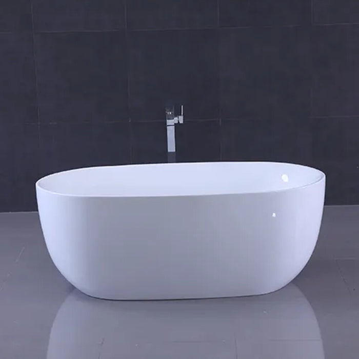 1500*750*600mm Sunny Modern Gloss White Oval Acrylic Freestanding Bathtub
