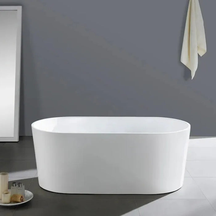 1205*700*550mm/1500*750*590mm/1690*780*580mm Orian Gloss White Acrylic Freestanding Bathtub No Overflow