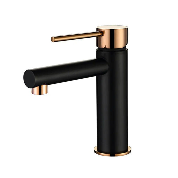 INS Roul Matt Black Rose Gold Electroplated PVD Durable High-quality Finish Basin Mixer