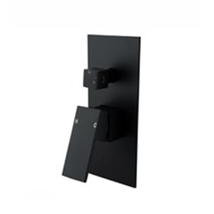 Aquaperla Matt Black Solid Brass Diverter Long Cover Shower/Bath Mixer - HD reno