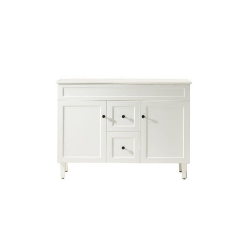 1200*455*860mm POS Harrington Matt White PVC Constructed Freestanding Vanity With Kick Board - Middle Drawer - HD reno