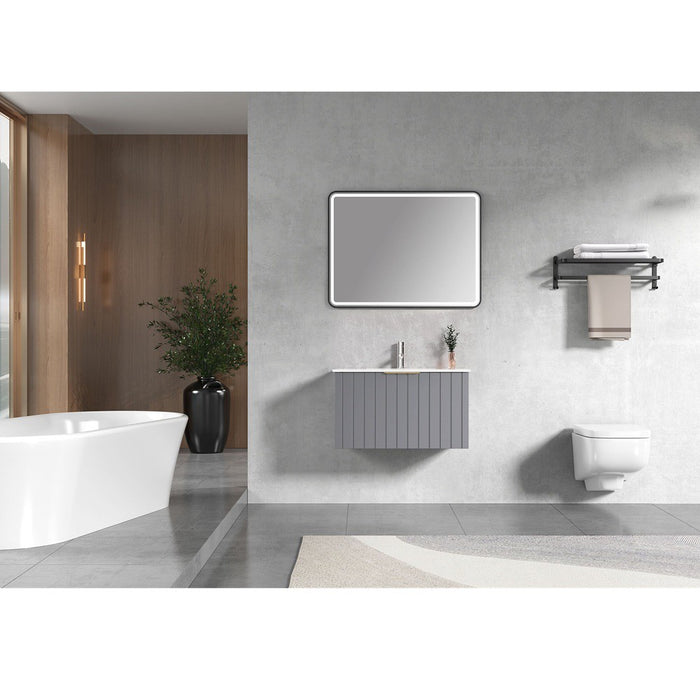 600-1200*460*420mm Roma RC580 Grey Linear Bathroom Cabinet Wall Hung Vanity