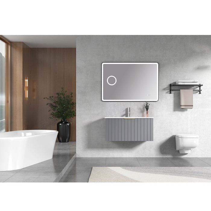 600-1200*460*420mm Roma RC580 Grey Linear Bathroom Cabinet Wall Hung Vanity