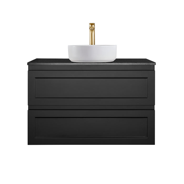 600-1500*460*560mm Matt Black Bathroom Vanity Wall Hung Cabinet Only and Ceramic/Stone Top Available