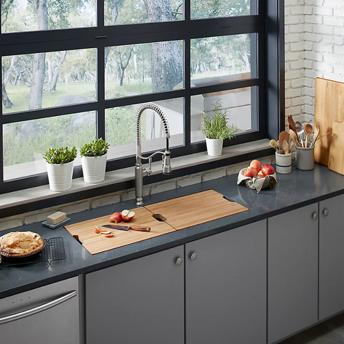 1120*465*280mm Kohler Prolific Stainless Steel Square Single Bowl Workstation Undermount Kitchen Sink