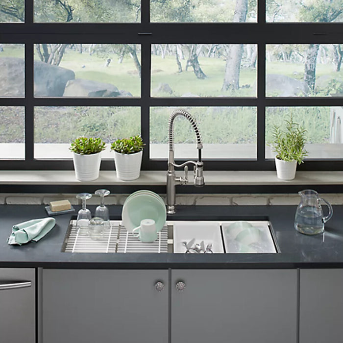 1120*465*280mm Kohler Prolific Stainless Steel Square Single Bowl Workstation Undermount Kitchen Sink