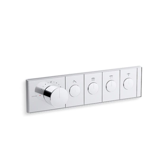 Kohler Chrome/Brushed Nickel/Brushed Brass/Matt Black Anthem Recessed Mechanical Thermostatic Control - Four Outlet (4OT)